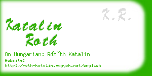 katalin roth business card